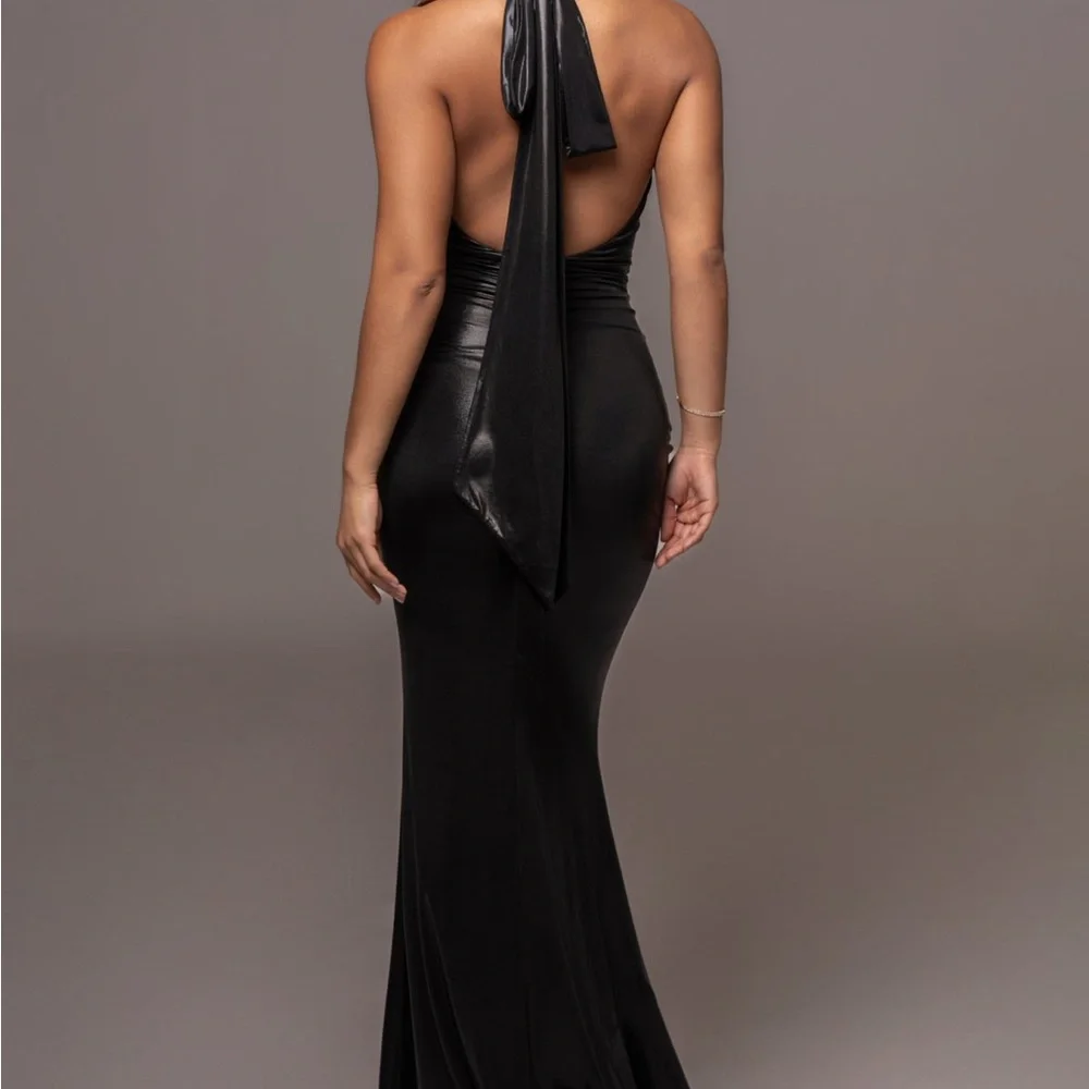 JLUXLABEL Black Bryanna Metallic Maxi Dress - Picture 4 of 6